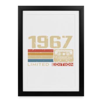 Légendes 1967 Millésime 1967 Jubilé 1967 vintage  - Affiche encadrée (27 × 37 cm) - noir - Devant