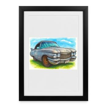 Retro Classic Cad -60 - Framed poster (27 × 37 cm) - black - Front
