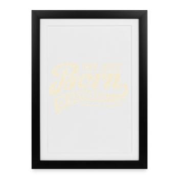Né en octobre 2007 - Anniversaire - Cadeau - Affiche encadrée (27 × 37 cm) - noir - Devant