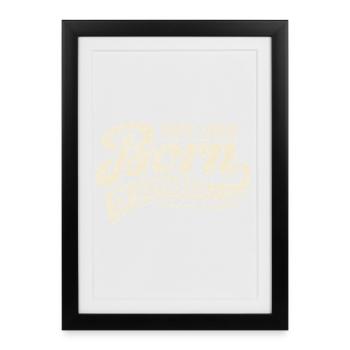 Born in October 1965 - Geburtstag - Geschenk - Gerahmtes Poster (27 × 37 cm) - Schwarz - Vorne