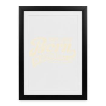 Born in October 1985 - Geburtstag - Geschenk - Gerahmtes Poster (27 × 37 cm) - Schwarz - Vorne
