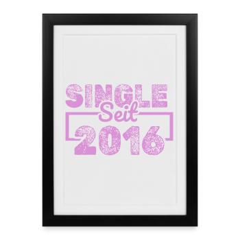 Single, 2016 - Affiche encadrée (27 × 37 cm) - noir - Devant