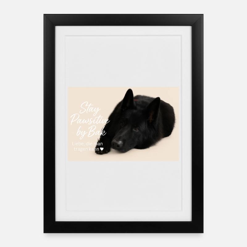 Bak - Gerahmtes Poster (27 × 37 cm) - Schwarz