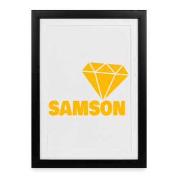 Noble Samson - Affiche encadrée (27 × 37 cm) - noir - Devant
