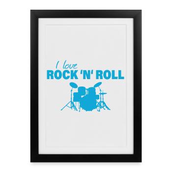Rock and Roll - Framed poster (27 × 37 cm) - black - Front