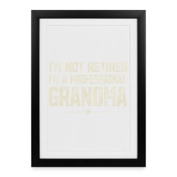 Professional granny - Framed poster (27 × 37 cm) - black - Front