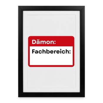 Insigne de Spécialiste Démoniaque - Affiche encadrée (27 × 37 cm) - noir - Devant