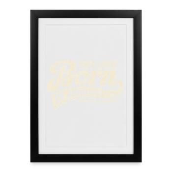 Né en janvier 1996 - Anniversaire - Cadeau - Affiche encadrée (27 × 37 cm) - noir - Devant