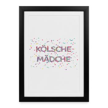 Costume de confettis pour les filles de Cologne Girls - Affiche encadrée (27 × 37 cm) - noir - Devant