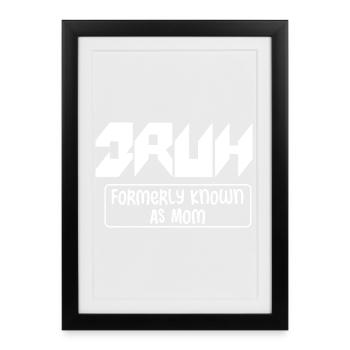 Blocky Retro Formerly Known as Mom - Framed poster (27 × 37 cm) - black - Front