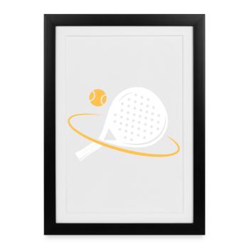 Je peux pas j ai padel - Affiche encadrée (27 × 37 cm) - noir - Devant