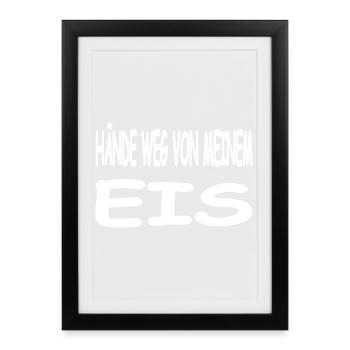 Glace - Affiche encadrée (27 × 37 cm) - noir - Devant