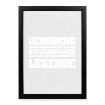 Coach de réussite professionnelle - Affiche encadrée (27 × 37 cm) - noir - Devant