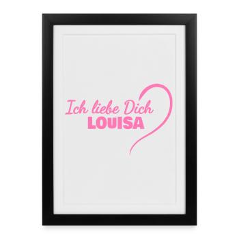 Heart Louisa - Affiche encadrée (27 × 37 cm) - noir - Devant