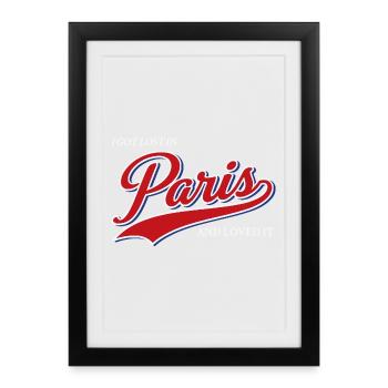 Je me suis perdu à Paris et j’ai adoré ça - Affiche encadrée (27 × 37 cm) - noir - Devant