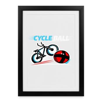 Cycling ball, cycleball, indoor cycling - Framed poster (27 × 37 cm) - black - Front