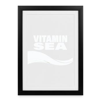 Vitamin Sea - Framed poster (27 × 37 cm) - black - Front