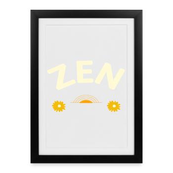 ZEN - Affiche encadrée (27 × 37 cm) - noir - Devant
