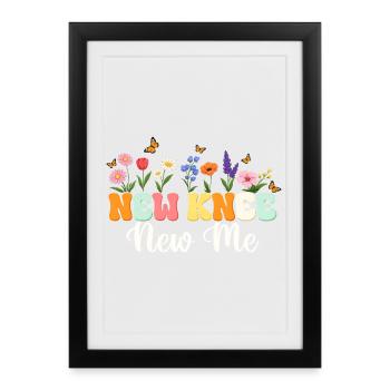 Récupération du nouveau genou pour un remplacement de nouveau moi - Affiche encadrée (27 × 37 cm) - noir - Devant