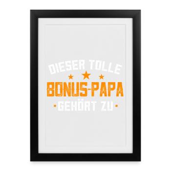 This Great Dad Belongs to Gift for Father's Day - Framed poster (27 × 37 cm) - black - Front