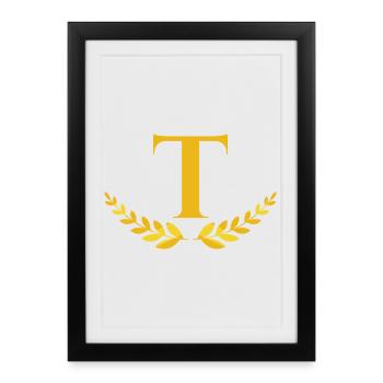 t - Framed poster (27 × 37 cm) - black - Front