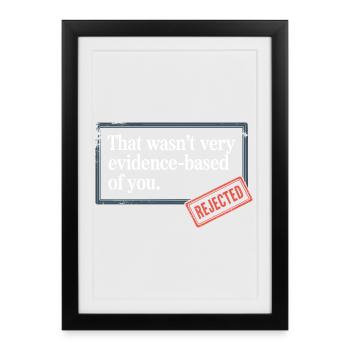 Ce n’était pas un docteur nerd de laboratoire de médecine basé sur des preuves - Affiche encadrée (27 × 37 cm) - noir - Devant