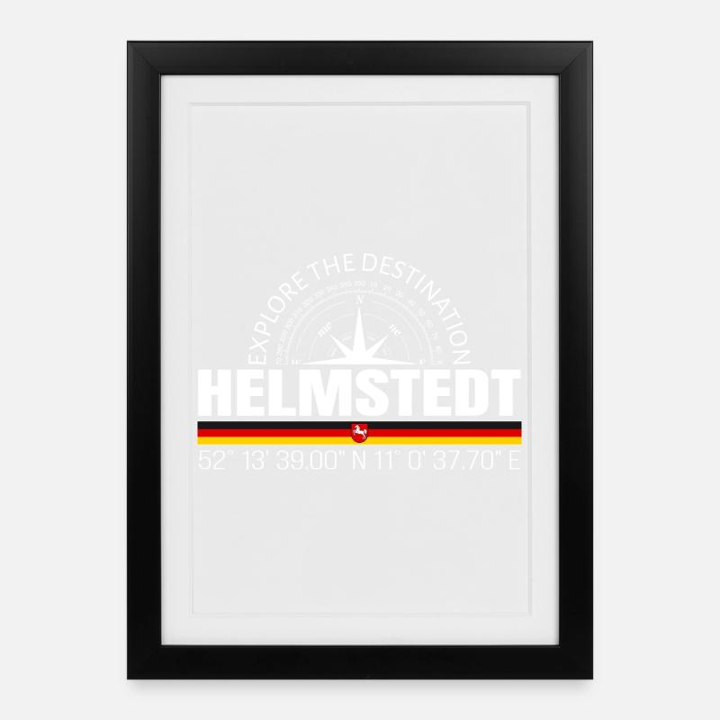 Helmstedt - Framed poster (27 × 37 cm) - black