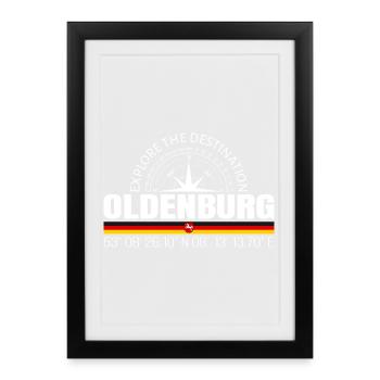 Oldenburg - Framed poster (27 × 37 cm) - black - Front