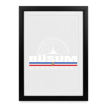 Büsum - Framed poster (27 × 37 cm) - black - Front