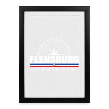 Flensburg - Framed poster (27 × 37 cm) - black - Front