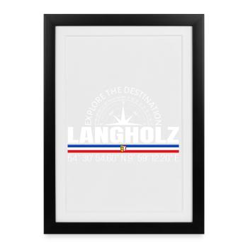 Bois long - Affiche encadrée (27 × 37 cm) - noir - Devant