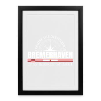 Bremerhaven - Affiche encadrée (27 × 37 cm) - noir - Devant