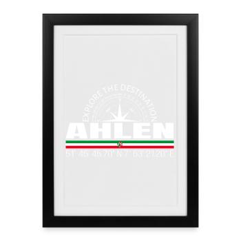 Ahlen - Gerahmtes Poster (27 × 37 cm) - Schwarz - Vorne