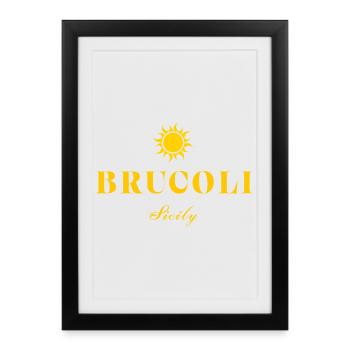 Brucoli, Sicily Sun - Affiche encadrée (27 × 37 cm) - noir - Devant