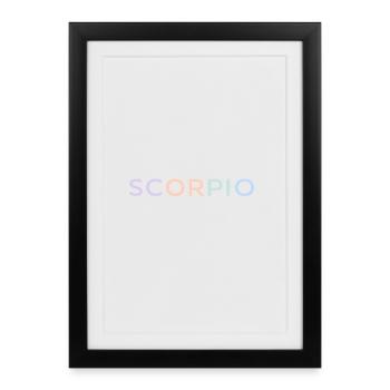 Pastel Scorpio Glyphs - Framed poster (27 × 37 cm) - black - Front