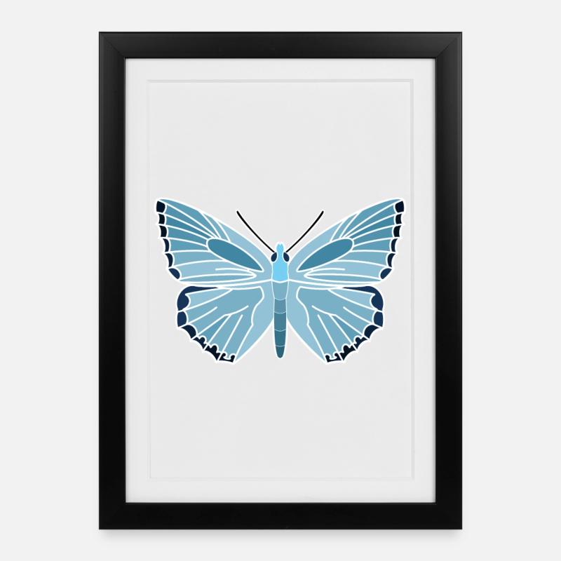 Silver-green blue - Framed poster (27 × 37 cm) - black