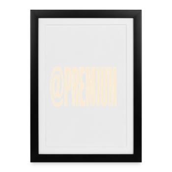 Premium Typography @PREMIUM - Framed poster (27 × 37 cm) - black - Front