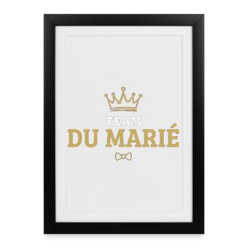 Team du marié - Affiche encadrée (27 × 37 cm) - noir - Devant