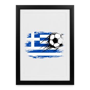 Flag football grec utilisé - Affiche encadrée (27 × 37 cm) - noir - Devant