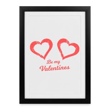 Sois mon pinceau cœur de la Saint-Valentin - Affiche encadrée (27 × 37 cm) - noir - Devant