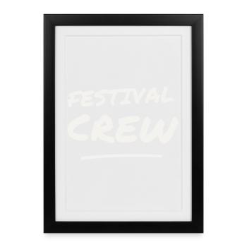 Festival Crew Brush Lettering Team Staff Event - Framed poster (27 × 37 cm) - black - Front