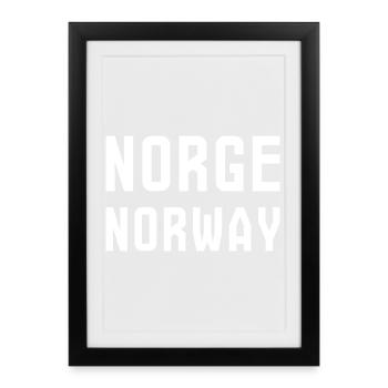 Norway - Norway - Framed poster (27 × 37 cm) - black - Front