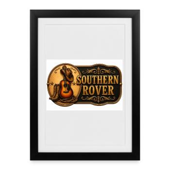 Southern Rover Western Guitar - Framed poster (27 × 37 cm) - black - Front