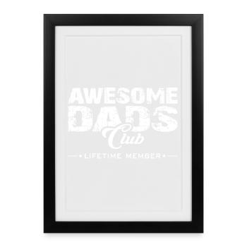 Papa merveilleux - Affiche encadrée (27 × 37 cm) - noir - Devant