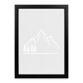 Mountain Hiking Mountaineering Gift - Framed poster (27 × 37 cm) - black - Front