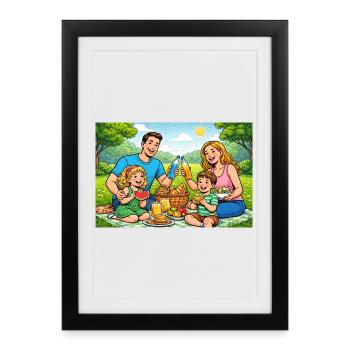Peace… Everybody needs it. - Gerahmtes Poster (27 × 37 cm) - Schwarz - Vorne