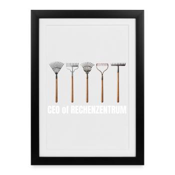 CEO of Rechenzentrum Leiter - Gerahmtes Poster (27 × 37 cm) - Schwarz - Vorne