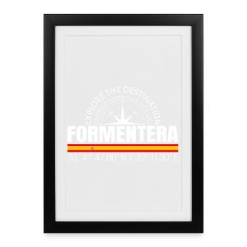 Formentera - Framed poster (27 × 37 cm) - black - Front
