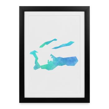 Cayman Islands - Framed poster (27 × 37 cm) - black - Front