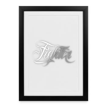 Fighter - Framed poster (27 × 37 cm) - black - Front